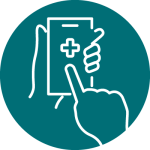 アイコン：スマホで119番通報するイメージ