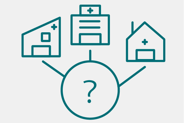 どの病院に行けばいいかわからないイメージ